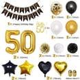 thumbnail image 2 of MMTX 50th Birthday Decorations, Black and Gold Balloons for Men and Women 50th Birthday with 50th Happy Birthday Banner, Confetti Balloons for 50th Birthday Decorations, 2 of 7