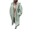 thumbnail image 2 of Abrigo cálido de piel sintética para mujer, chaqueta de invierno, cuello vuelto sólido, prendas de vestir exteriores Fridja  po2585, 2 of 5