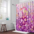 thumbnail image 5 of Watercolor Flower Floral Fabric Shower Curtain Branch Leaves Colorful Washable Shower Curtains for Bathroom, Waterproof Bath Curtain with Hooks Home Decor 36x72in, 5 of 8
