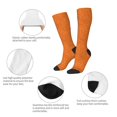 thumbnail image 3 of Fotbe Orange Glitter Calcetas Divertidas Estampadas para Hombre y Mujer, Calcetas de Algodón hasta la Rodilla para Caminar, Correr, Enfermería y Embarazo, 3 of 6
