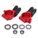 thumbnail image 1 of Copa de dirección trasera RC aleación de aluminio con rodamientos agrandados para vehículos de control remoto ARRMA Rojo, 1 of 10
