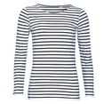 thumbnail image 1 of Sol's T-Shirt à Rayures à Manches Longues pour Femmes, 1 of 5
