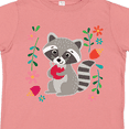 thumbnail image 4 of Inktastic Woodland Raccoon Spring Flowers Girls Toddler T-Shirt, 4 of 5