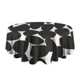 thumbnail image 5 of Large Dot Black Round Table Cloth,Wrinkle Free Table Cover with Polyester,Waterproof Reusable Tableclothes for Kitchen Picnic Party (Round,60x60inch), 5 of 6