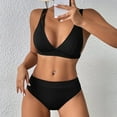 thumbnail image 4 of Sngxgn Women Swimsuit Bikini Set High Waisted Drawstring Two Piece Bathing Suit(Black,S), 4 of 9