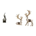 thumbnail image 1 of Escultura abstracta de fuego,Estatua de arte abstracto,adorno para decoración del hogar,Estatua de ciervo alce,Figuras de ciervos y alces,decoración para el hogar,estatuas de resina,Figura, 1 of 8