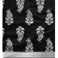 thumbnail image 1 of Soimoi Georgette Viscose Fabric Leaves & Paisley Block Print Sewing Fabric Yard 42 Inch Wide, 1 of 3
