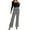 Black, variant on Hpapadks Pants for Women Houndstooth Print High Waist Wide Leg Dress Pant Womens Slacks Black L