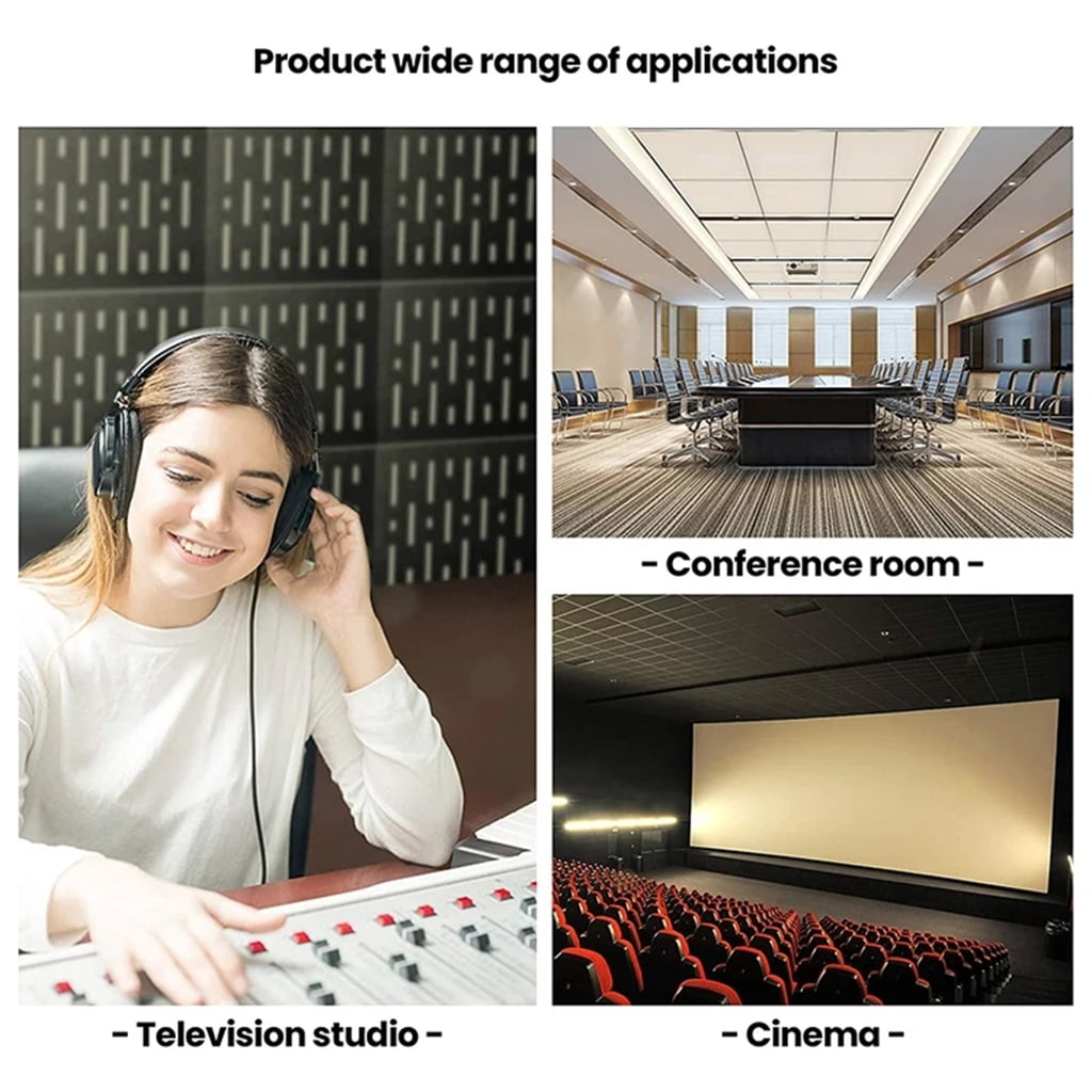 Set of 12 Self Adhesive Acoustic Foam Panels Sound Dampening Wall Decors