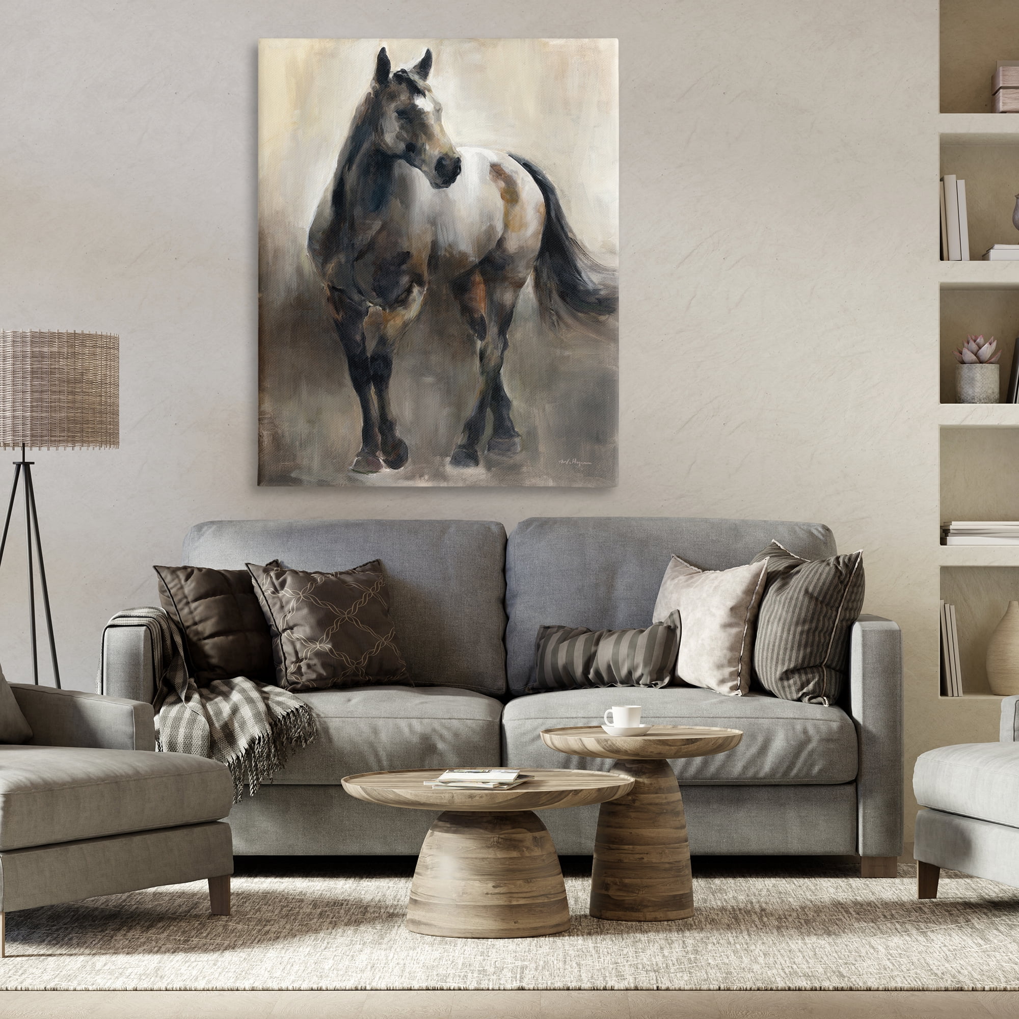 Stupell Industries Copper & Nickel Horse Animals Painting Wrapped Canvas Art Print Wall Art, 36 x 48