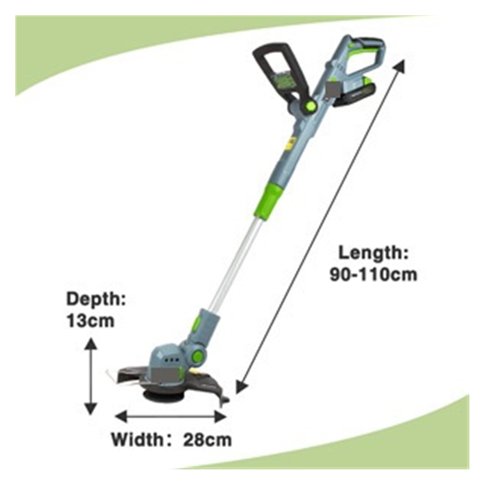 20V Electric Lawn Mower 2000mAh Li-ion Cordless Grass Trimmer Auto Release String Cutter Pruning Garden Tool 20PC Blades ,2 IN 1 Trimmer & Edger