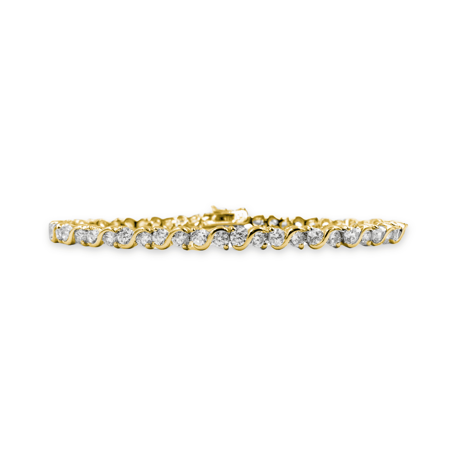 Cate Chloe Ezra 18k White Gold Plated Infinity Tennis Bracelet with Simulated Diamond for Women