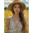 thumbnail image 3 of Sunflower Heart Necklace for Women Sterling Silver Sunflower Pendant Jewelry CZ April Birthstone Necklace Anniversary Birthday Gifts for Women Wife Mom Grandma Her, 3 of 6