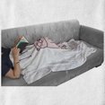 thumbnail image 6 of Unicorn Cat Soft Flannel Fleece Throw Blanket, Fantasy Animal with I am a Unicorn Words Funny Fictive Kitten, Cozy Plush for Indoor and Outdoor Use, 50" x 60", Baby Pink Purple, by Ambesonne, 6 of 6