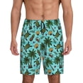 thumbnail image 3 of Lsque Pineapple Sea Turtle Mens Sleep Pajama Shorts,Short Pajama Pants, Cotton Ultra-Soft Knit-X-Large, 3 of 9