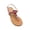 Pink, variant on XYD Women Round Open Toe Thong Sandals Buckled Strappy Crystal Studded Flats Summer Vacation Beach Shoes Size 7 Pink