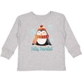 thumbnail image 3 of Inktastic Feliz Navidad Cute Winter Penguin in Hat and Scarf Boys or Girls Long Sleeve Toddler T-Shirt, 3 of 5