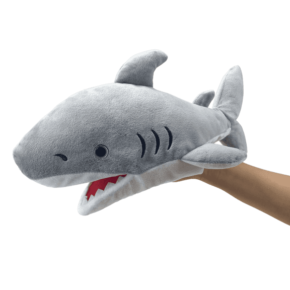 Just qunseen Shark Hand Puppet 13'' Soft Plush Toy Ocean Animal Storytelling Gift for Boys Girls