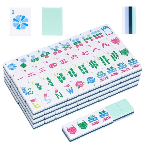 Juego de Fichas de Mahjong Jongyance Americano con 160 Fichas de Acrílico