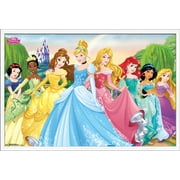 Disney Princess - Castle Lawn Group Wall Poster, 22.375" x 34", Framed