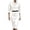 White, variant on Women's Silky Satin Midi Pencil Dress Collared Cowl Neck 3/4 Cuffed Sleeve Slim formal Business Party Dress office Work Bodycon Dress White