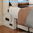 thumbnail image 5 of Puremind Full Size Murphy Bed with Mattress, Murphy Cabinet Bed with Storage Drawer and Charging Ports for Bedroom/Office/Guest Room, White, 5 of 8