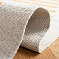 thumbnail image 6 of SAFAVIEH Montauk Amadine Striped Cotton Area Rug, Ivory/Gold, 6' x 6' Square, 6 of 9