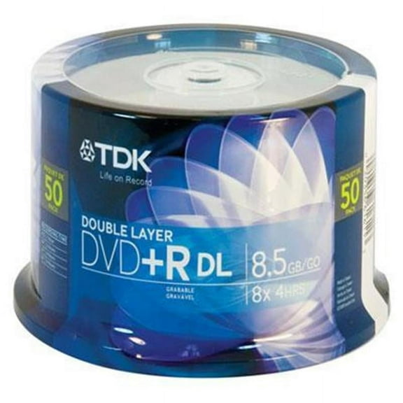 TDK Electronics 61611 DVD R Double Layer 8.5GB 50pk
