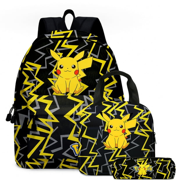 Set de mochilas escolares Pokémon Pikachu, 3 unidades, para niños