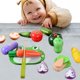thumbnail image 3 of Juego de 12 piezas de corte de simulación de madera para niños de cocina verduras, 3 of 8