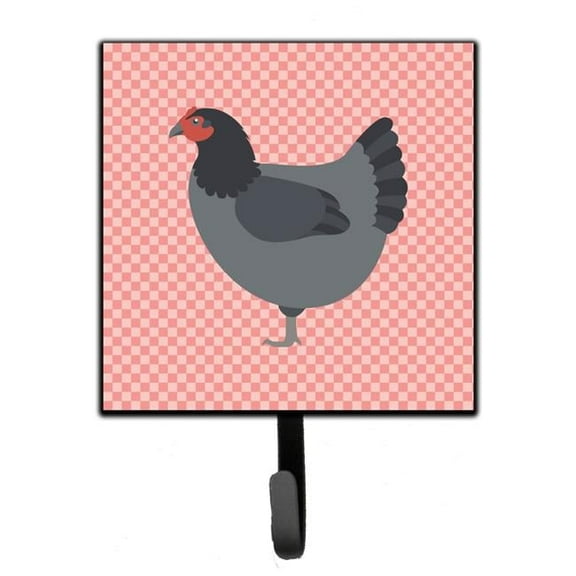Jersey Giant Chicken Pink Check Leash or Key Holder - Pink Check - 4.25 x 1 x 7 in.