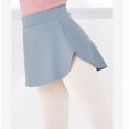 thumbnail image 4 of Dpytoraw Girls Dance Skirt Ballet Practice Wrap Side Slit Elastic Waist Shaping Tutu For Performance And Class Girls Skirts Summer,Gray Size 4-5 Years, 4 of 5