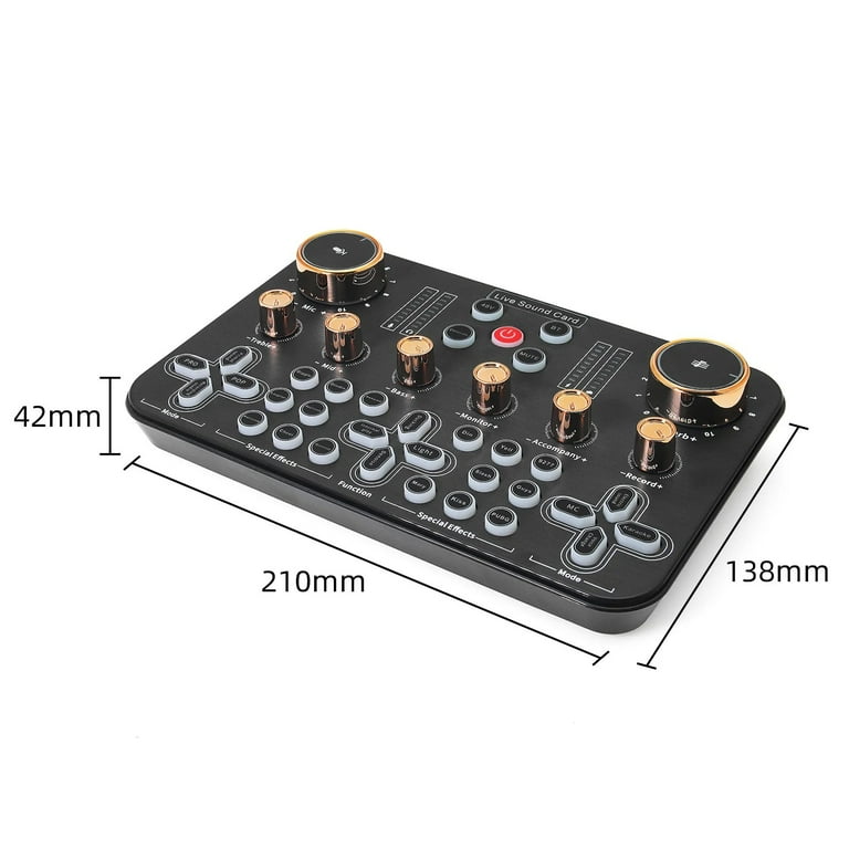 Professional 48V Microphone Live Sound Card DJ16 Live Broadcast
