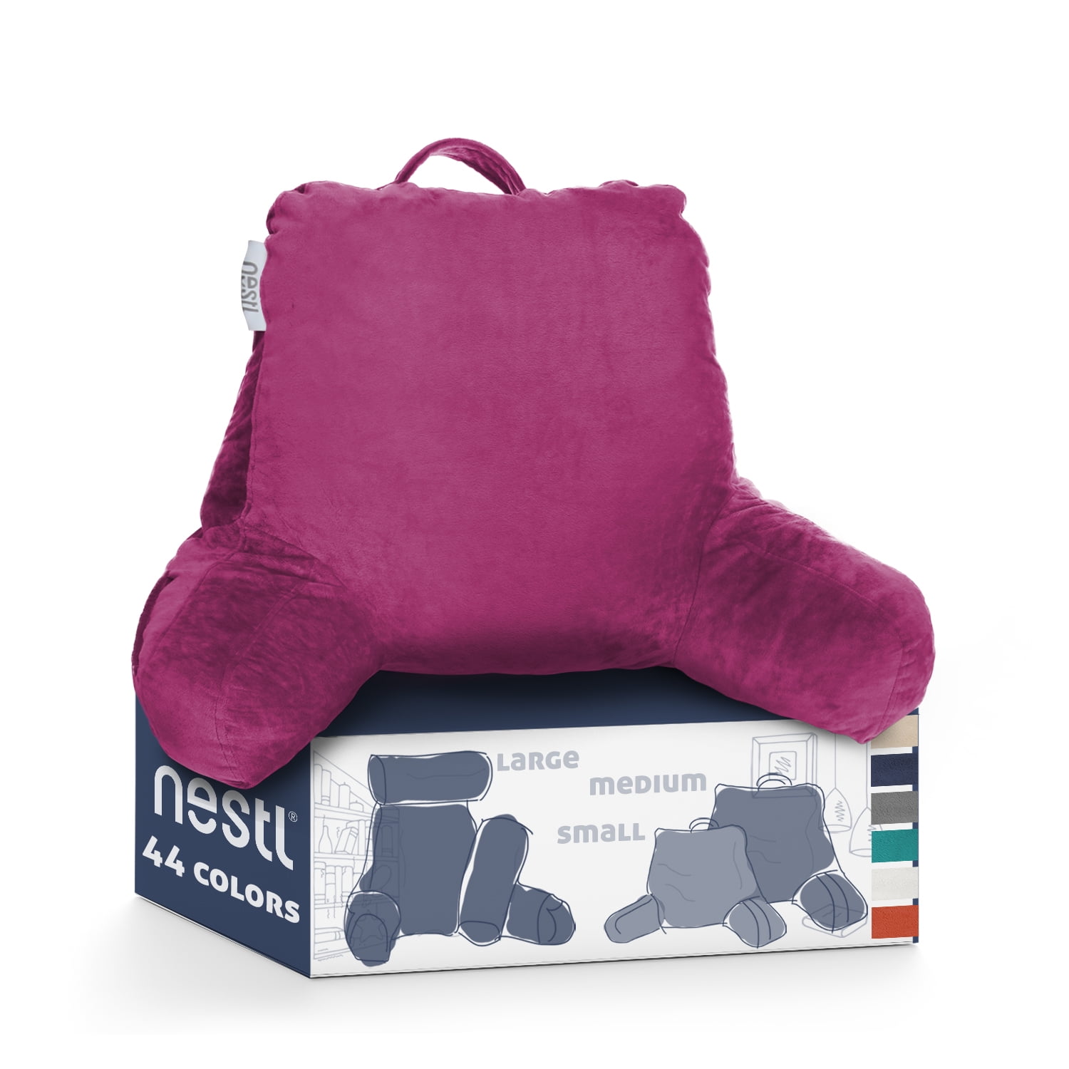 Nestl Reading Pillow for Kids & Teens, Bed Rest Pillows with Arms for