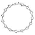 thumbnail image 5 of Diamond2Deal 14K White Gold Polished Link Chain Bracelet for Men 7.5", 5 of 7
