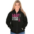 thumbnail image 5 of Laugh Fight Find Cure BCA Awareness Zip Hoodie Sweatshirt Women Brisco Brands S, 5 of 6
