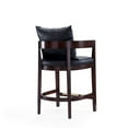 thumbnail image 4 of Manhattan Comfort Ritz 26.5" Faux Leather Counter Stool in Black/Walnut, 4 of 5