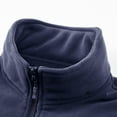 thumbnail image 5 of Mens Fleece Jacket, Titcea Oversize Fleece Lined Solid Color Zipper Thickened Winter Warm Jackets, M-5XL, 5 of 9