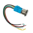 thumbnail image 5 of 19Mm Latching Push Button Switch 12V Dc On Off Stainless Steel Led Self-Locking Green, 5 of 10