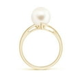 thumbnail image 2 of ANGARA Solitaire Freshwater Cultured Pearl Bypass Split Shank Ring in 14K Yellow Gold for Women | June Birthstone, Birthday, Anniversary, Jewelry Gift for Women | Pearl Ring, 2 of 8
