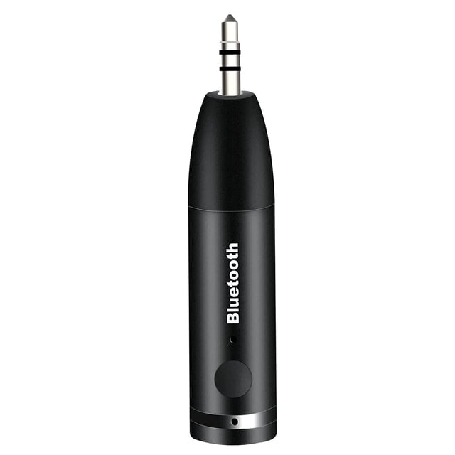 Adaptador auxiliar inalámbrico Bluetooth, mini receptor auxiliar Bluetooth portátil de 3,5 mm para automóvil, auriculares, sistema de música estéreo doméstico (negro)