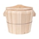 thumbnail image 4 of Plato de cena de barril de arroz al vapor de madera con tapa, aperitivo resistente al calor para el hogar Diámetro superior 24 cm., 4 of 9