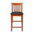 thumbnail image 3 of Riverbay Furniture 25" Wood & Faux Leather Counter Stool in Dark Cherry/Black, 3 of 16