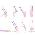 thumbnail image 4 of Apuakthei Cintura Espalda Pierna Estiramiento Correa/Yoga Fitness Banda Estiramiento de Piernas Asistente Entrenador Yoga Camilla Espalda Curva Dividida Correa de Inversión para Fitness, Danza,, 4 of 5