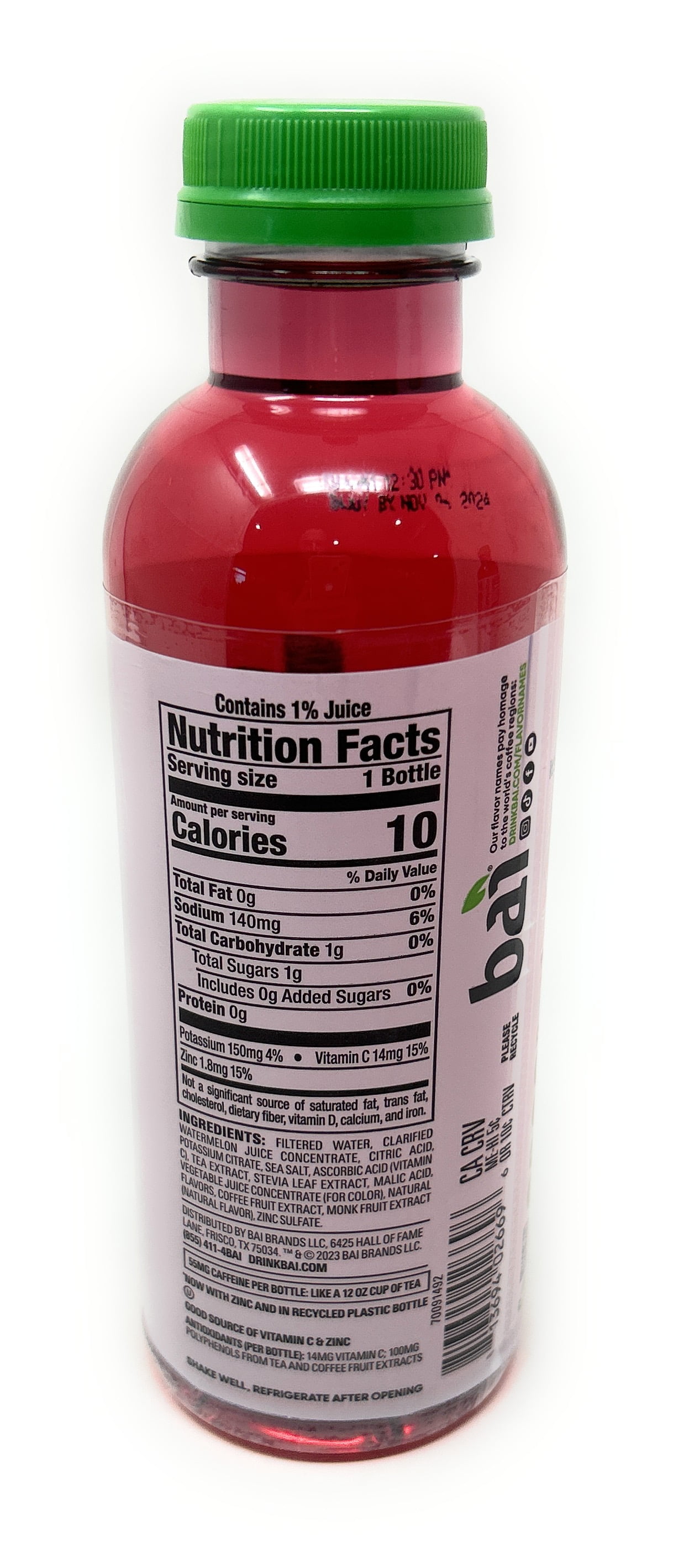 Bai Antioxidant Infused Wonder Water Flavored Water Variety Set 18oz - 7 bottles