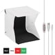 thumbnail image 1 of Carpa fotográfica 22 * 23 * 24cm Caja de luz plegable para estudio Tienda de fotografía fotográfica LED Softbox 5500K Brillo de luz blanca ajustable con blanco Negro Verde Rojo Fondos Andoer Tienda de fotografía, 1 of 5