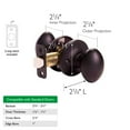 thumbnail image 6 of Design House 779173 Egg Passage Hall and Closet Door Knob Matte Black, 6 of 15