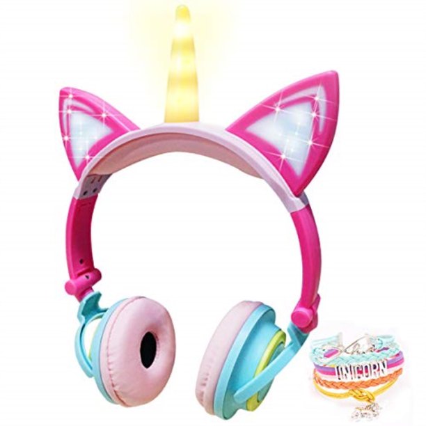 jyps jyps unicorn headphone cat kids foldable headphones wired