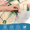thumbnail image 4 of Yayeee Kitchen Valance Rod Pocket 54" x 18" Living Room Window Curtain, Retro Green Stars, 4 of 6