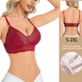 thumbnail image 6 of Admvng Women's Bras Wireless Lace Sheer Mesh Cute Comfort Everyday Bra, 6 of 6